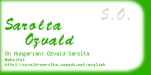 sarolta ozvald business card